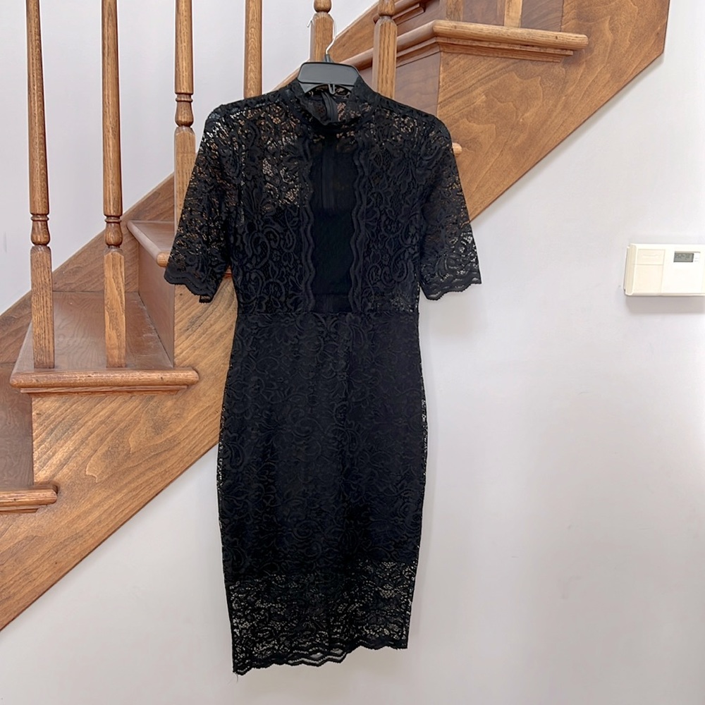 EUC express black lace dress